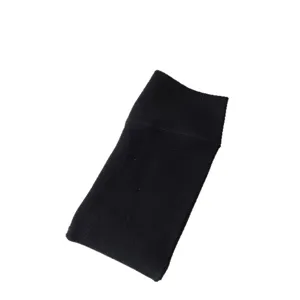 Black knitted winter thermal leggings main product view display simple fashion wear item