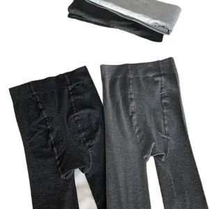 Leggings térmicos de felpa para mujer cintura alta control de abdomen invierno cálidos.