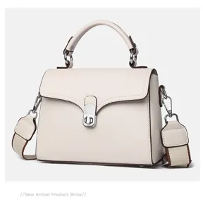 Women Leather Top Handle Crossbody Bag Casual Large Capacity Elegant Chic Satchel Handbag