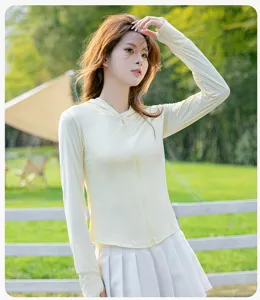 Women Slim Fit Sun Protection Jacket UV Protection Hooded Ice Silk Zip Up Yoga Sport Coat Nylon Spandex Outdoor Sunscreen Clothing