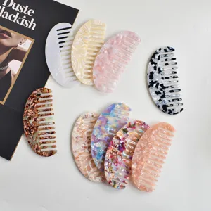 Acetate hair comb mini insert comb marbled hair styling accessory for daily fashion use