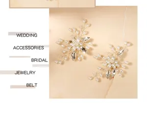 Handmade crystal pearl rhinestone shoe clips bridal wedding decorative accessories.