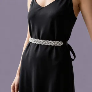 Cintura da Sposa in Strass di Lusso Vintage Per Abito da Sposa Elegante Donna Fascia con Motivo Floreale Corsetto Cintura Decorazione Vita Accessorio Regalo