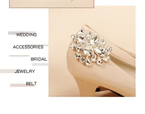 Crystal rhinestone shoe clip bridal wedding shoe accessories sparkling crystal shoe buckle decor