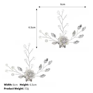 Close-up detail of crystal pearl shoe clips, sparkling rhinestone bridal shoe decorations.
