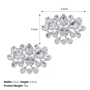 DIY crystal rhinestone shoe buckle bridal high heel shoe clips decorative accessories