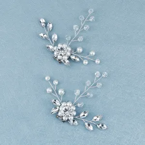 Crystal bridal shoe clips sparkling rhinestones detachable wedding footwear decoration accessories