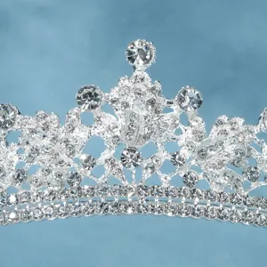 Argento strass tiara dettaglio primo piano sposa matrimonio corona lusso principessa accessorio