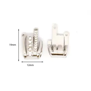 Ciondolo strass in lega gancio a tre strati gioielli fai da te orecchino bracciale 19x12mm