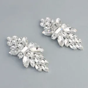 Clips para zapatos de cristal desmontables tacones altos estrás decorativos novia accesorios