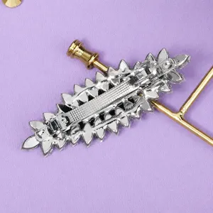 Stunning crystal barrette hair clip for women, elegant bridal wedding and daily hair accessory.