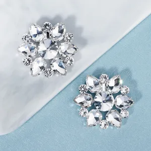 Sparkling crystal rhinestone shoe clips bridal wedding shoe accessories decorative buckles.