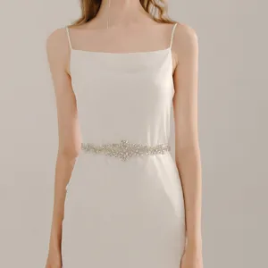 Luxury rhinestone bridal belt for wedding dress crystal waist sash sparkling bridal accessory