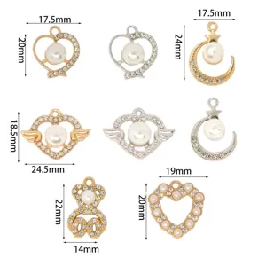 Pendentif perle strass accessoires fabrication bijoux DIY collier bracelet boucles d'oreilles