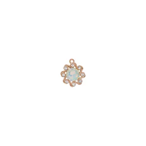 Legering kristal bloem hanger detail, sprankelende strass accenten, handgemaakte sieraden.