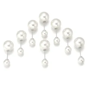 Off-white imitation pearl double-head brooch pins DIY jewelry accessories materials
