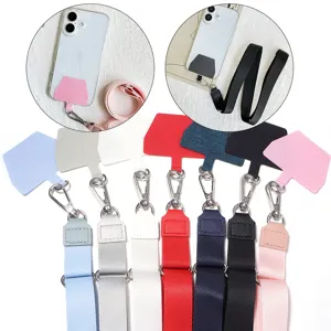Cordon de Téléphone Bandoulière Réglable Universel Design Original Tissé Sangle Anti-Perte Polyester Cordon de Cou Patch Voyage Accessoires