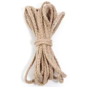 Thickened 8-strand natural jute rope for DIY crafts, home decoration, and cat scratching posts.