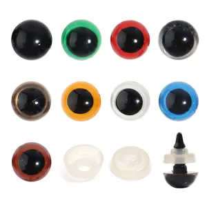 Occhi di sicurezza colorati in resina con rondelle per peluche e bambole fai da te.
