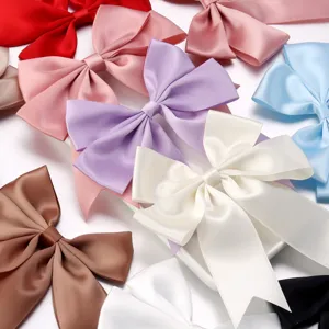 Cintas de satén lazos de golondrina grandes colores macaron accesorios cabello DIY