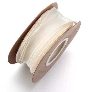 4cm weisses Organza Band Spule fuer Geschenkverpackung Blumenarrangement und Bastelarbeit.