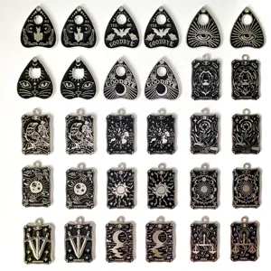 Gotische Tarotkarten Metall Anhänger Legierung DIY Schmuck Accessoires für Halskette