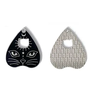 Gotische Katzen Planchette Anhänger Legierung Tarot Schmuck DIY Halskette Zubehör