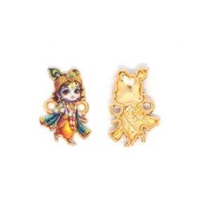 Hinduismus Lord Krishna Emaillierte Legierung Anhänger Charm für DIY Armband Schmuck.