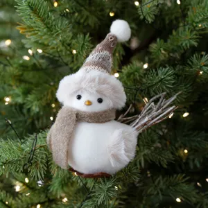 Christmas simulation bird hanging ornament tree decor festive atmosphere cute plush pendant