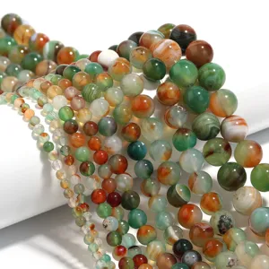 Pauw Agaat Ronde Kralen Halffabrikaat losse Kralen voor DIY Armband Sieraden Accessoires