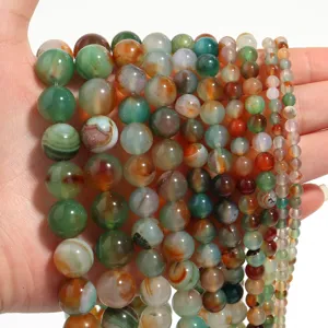 Pauw agaat ronde kralen losse strengen voor DIY handgemaakte armband sieraden maken accessoires.