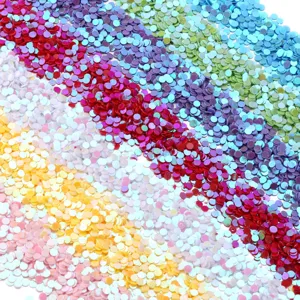 Paillettes rotonde in PVC colorate da 3.0mm per nail art e dettagli di vestiti.
