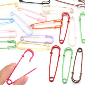 Iron Painted Bright Color Large Safety Pins Brooch Paperclip For DIY Crafts Clothing Waist Adjustment Anti Exposure Safety Buckle Jewelry Findings Accessories