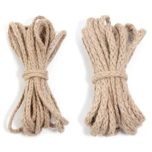 Natural jute twine rope for DIY craft, handmade decoration, thick multi strand hemp cord.