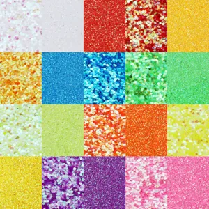 Set di polvere glitter esagonale per lavori fai da te, nail art e decorazioni trucco di scena.