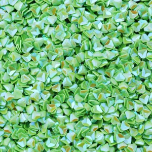 Paillettes per unghie in PVC senza foro da 4 mm taglio diamante verde accessori artigianali.