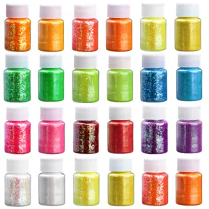 Set di polvere glitter esagonale per artigianato fai da te, nail art e costumi.