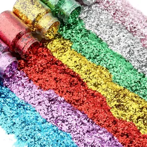 Polvere Glitters Esagonale Iridescente Paillettes in Plastica Galvanica per Nail Art Fai Da Te Artigianato Decorazione Accessori Abbigliamento