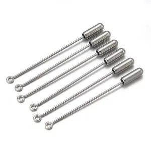 Metalen lange brochespelden set met siliconen stoppers voor DIY handgemaakte sieraden details