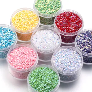 Paillettes Sfaccettate a Diamante in PVC per Decorazione Nail Art e Accessori per Abbigliamento Serie Ragazza Paillettes Iridescenti