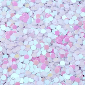 Paillettes rotonde in PVC senza foro da 3 mm per nail art e vestiti, coriandoli glitter iridescenti.