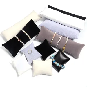 Sortierte Samt und Leinen Uhren Armband Präsentation Kissen Schmuck Fotografie Requisiten