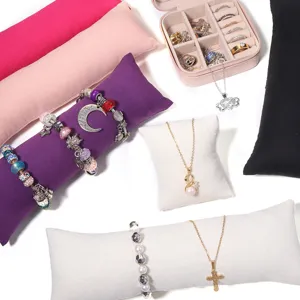 Samt Schmuck Anzeige Kissen Set für Uhr Armband Halskette Fotografie Requisiten