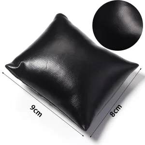 Schwarzes PU-Leder Uhren Display Kissen für Schmuck Armband Vitrine und Fotografie Requisiten.