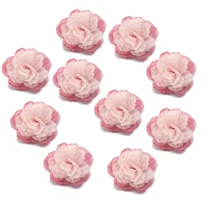 4cm Chiffon zweifarbige handgemachte Blumen DIY Haarnadeln Kleidung Zubehör neu