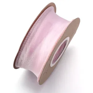 4cm Rosa Organza Band Rolle für Geschenkverpackung Blumen Blumenstrauß Handarbeit DIY Basteln.