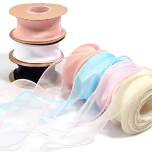 4cm breites Organzaband zum Geschenke verpacken, Blumensträusse und DIY Handarbeiten.