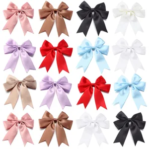 Lazo de Cinta de Poliéster Cola de Golondrina Accesorios DIY Colores Macaron Lazo Tejido a Mano para Horquillas Gomas del Pelo Decoración de Ropa