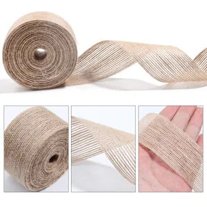 Nastro di juta naturale tessuto cavo rotolo per fai da te artigianato confezione regalo