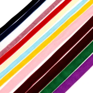 Einseitig beflocktes Band für Geschenke, DIY-Haarschmuck und Kleidungsdekoration.